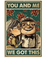 metal sign up carl and ellie you and me we got this tin signs new year easter wall decoration bar pub family cafe signs men