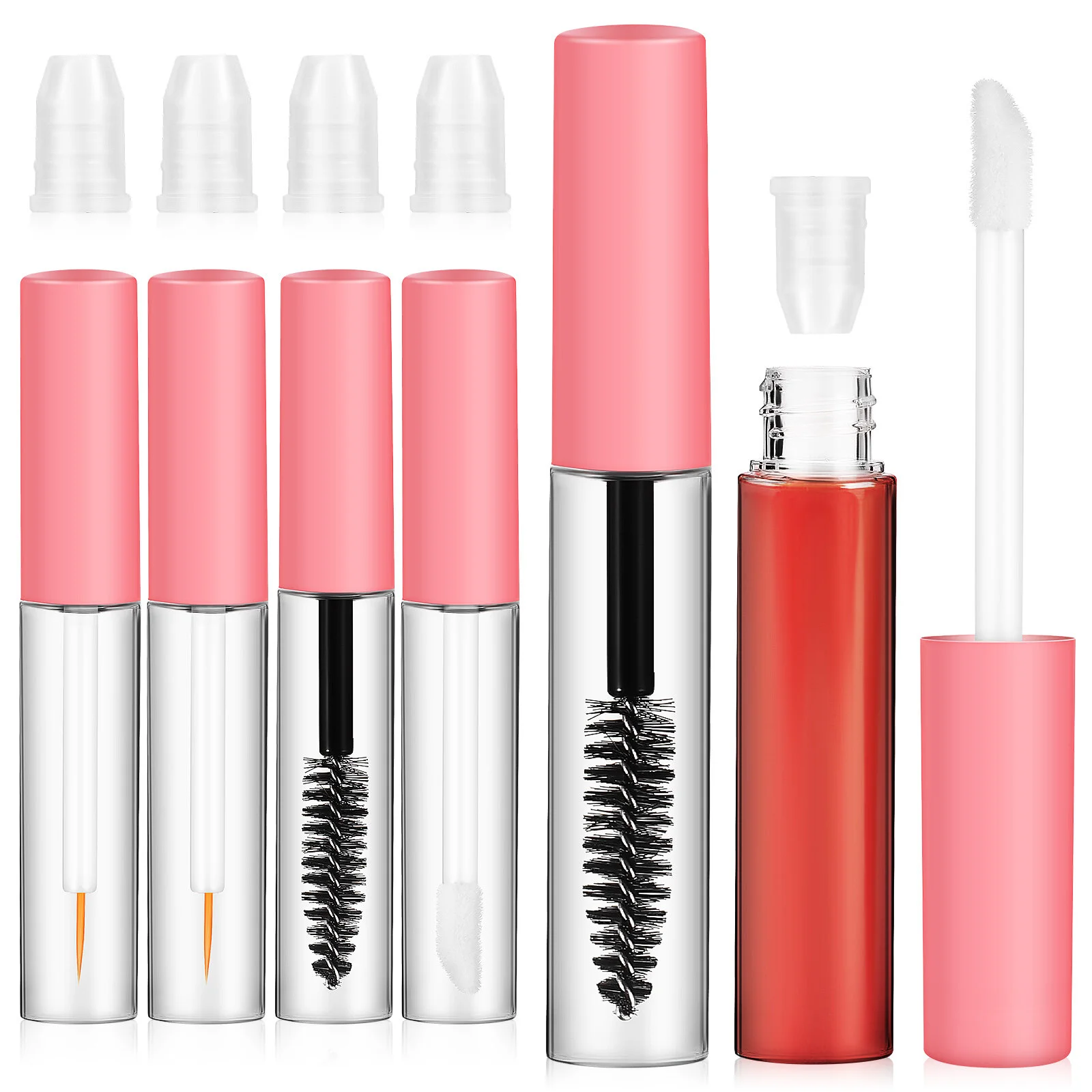 

6 Pcs Empty Bottle Eyelash Tube Refillable Tubes Tools Dispenser Container Brush Mascara Wand Eyeliner