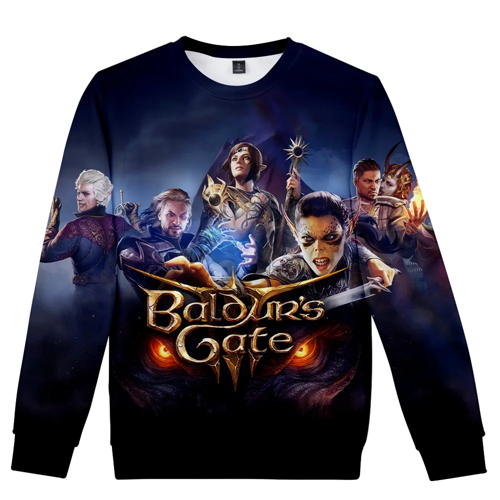 

Baldur's Gate 3 New Game Merch CREWNECK autumn winter Men/Women casual Kawaii Round sweatshirt Hoodies
