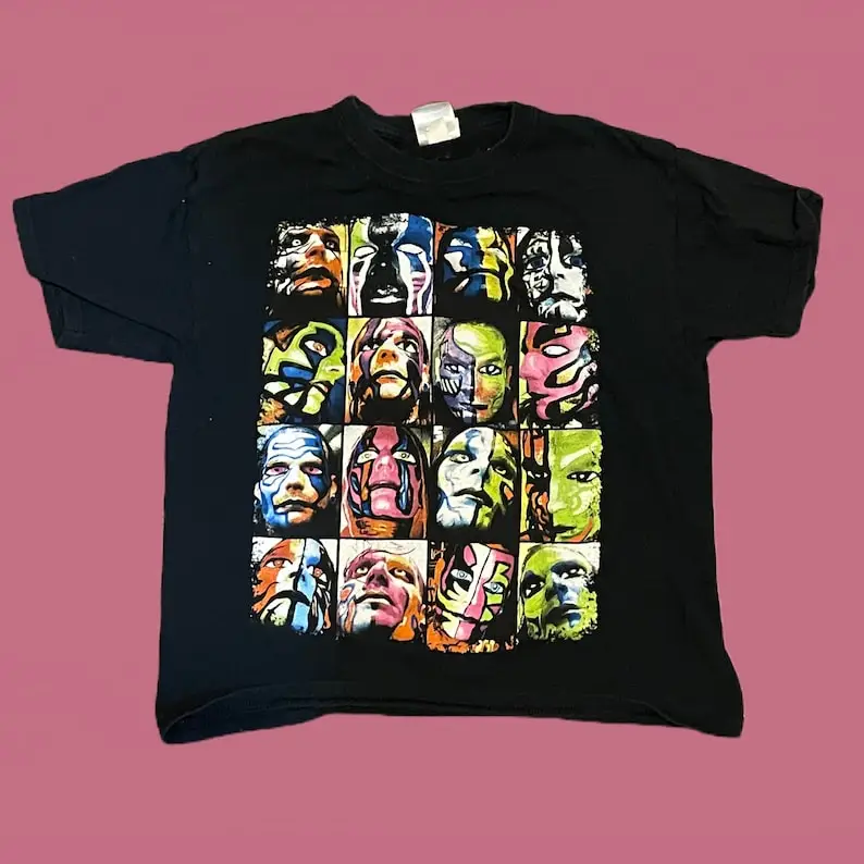 VTG детская футболка для борьбы. Y2k молодых больших детей с изображением Джеффа