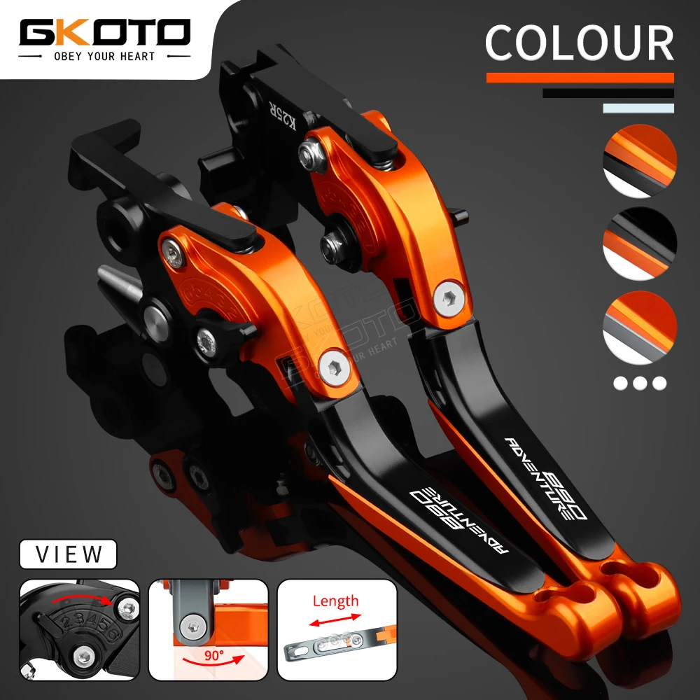 

For KTM 890 Adventure/R/S 890 ADV 890ADVENTURE 2019-2022 Motorcycle CNC Handle Levers Foldable Adjustable Brake Clutch Lever