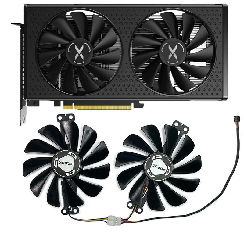 

XFX RADEON RX 6600 Cooling Fan 95MM FDC10U12S9-C 4PIN 0.45AXFX Radeon RX 6600 XT Gaming RX 6600 GPU Fan Cooling Fan