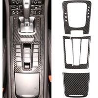carbon fiber car central control multimedia button decorative frame interio trim for porsche 718 911 981 718 718 boxster cayman