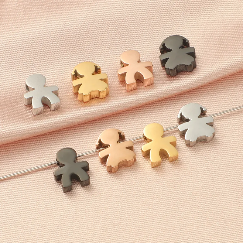 

3pcs Stainless Steel Mirror Polish Small Hole Bead Boy Girl Spacer Beads Charms DIY Jewelry For Bracelet Necklace Making