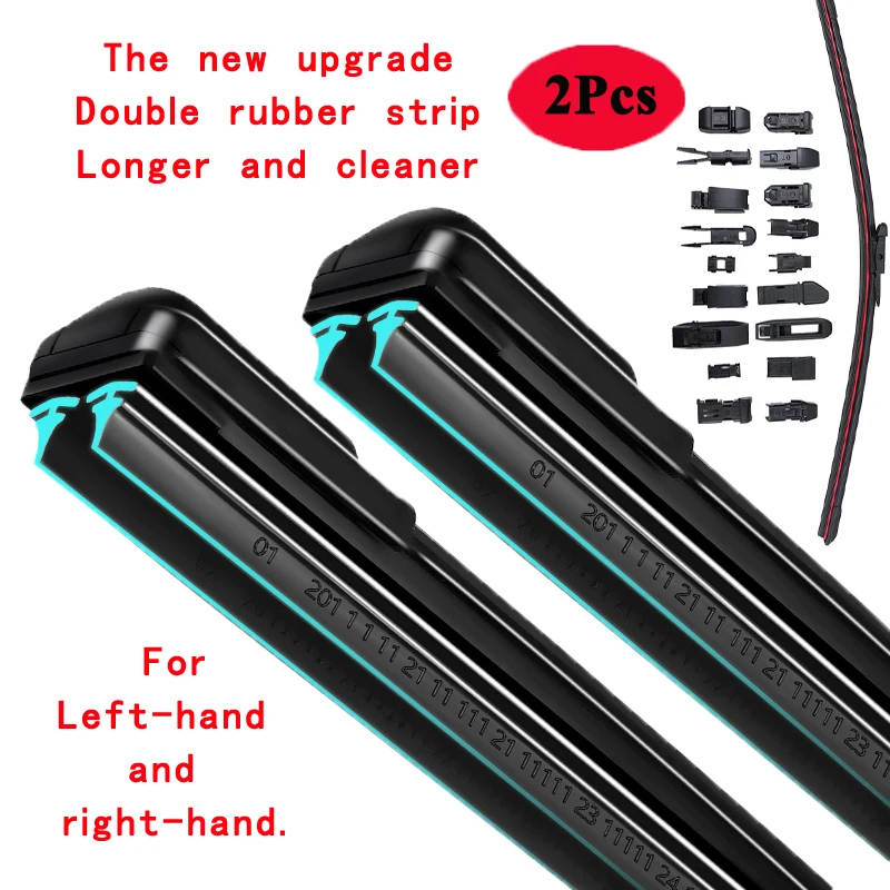 For Nissan AD Wingroad Van Wagon Estate Y10 Y11 Y12 2000 2005 2008 2010 2015 2018 2019 2020 2021 Double Rubber Car Wiper Blades