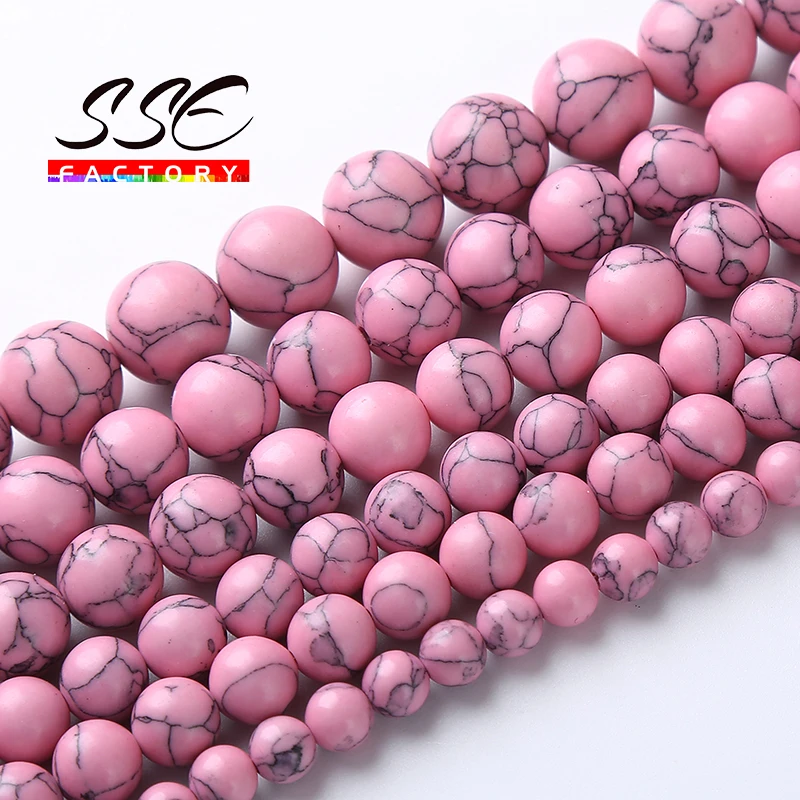 

Натуральные розовые бриллианты для изготовления ювелирных изделий, круглые бусины россыпью для браслетов DIY, энергоемкость 4, 6, 8, 10, 12 мм, 15 дюймов