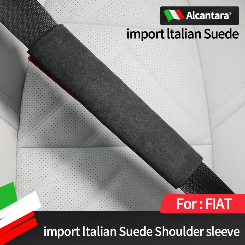 

Car Seat Belt Covers Shoulder Protector Alcantara Suede For Fiat Ottimo Viaggio Freemont Bravo Grande Accessories