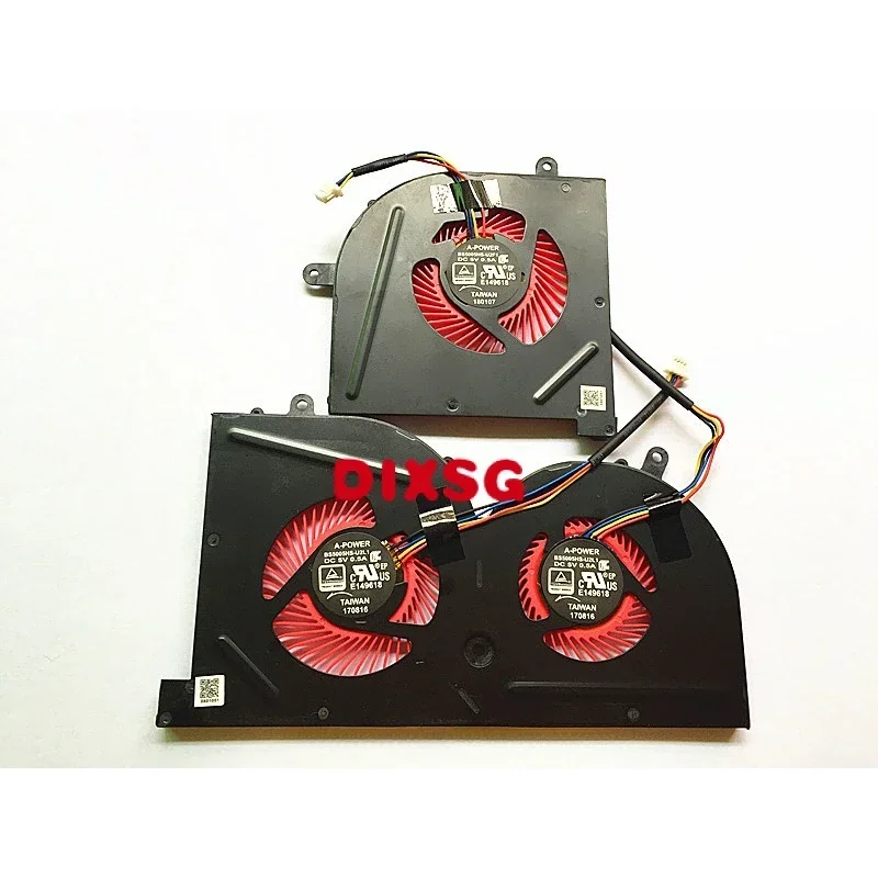Вентилятор охлаждения процессора и графического для MSI GS63 GS63VR 6RF 6RF-001US 7RF 7RF-212UK GS73