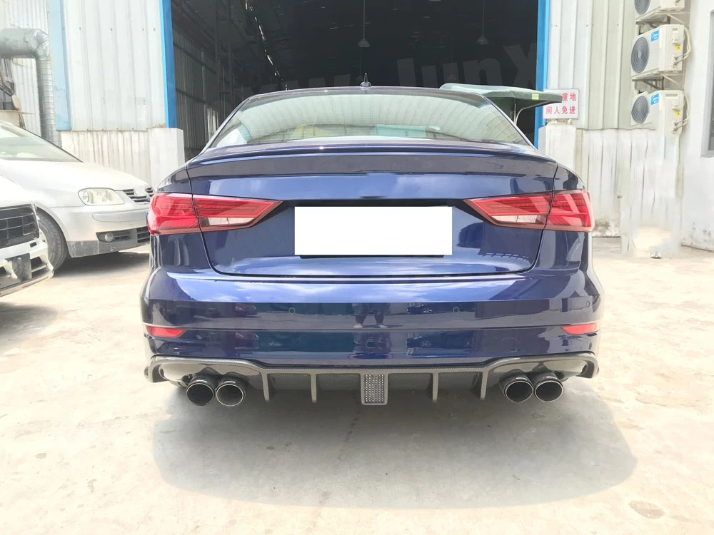 Задний бампер из углеродного волокна спойлер диффузор со светодиодной