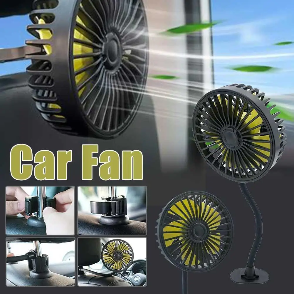 

Автомобильный Вентилятор P4K4, вращающийся на 360 градусов, с USB