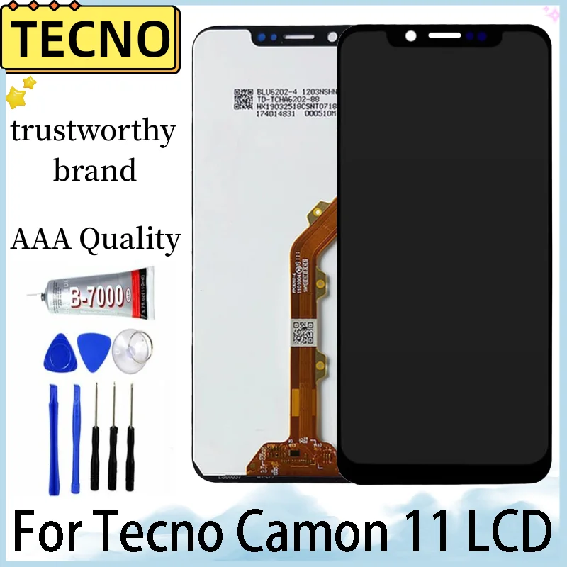 

6.2" Original For Tecno Camon 11 CF7 LCD Display Touch Screen Digitizer Assembly New Camon11 CF7k LCD Repair Replacement Parts