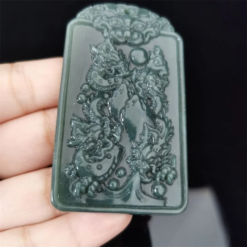 Лидер продаж ожерелье с подвеской из натурального нефрита голубого коулуна