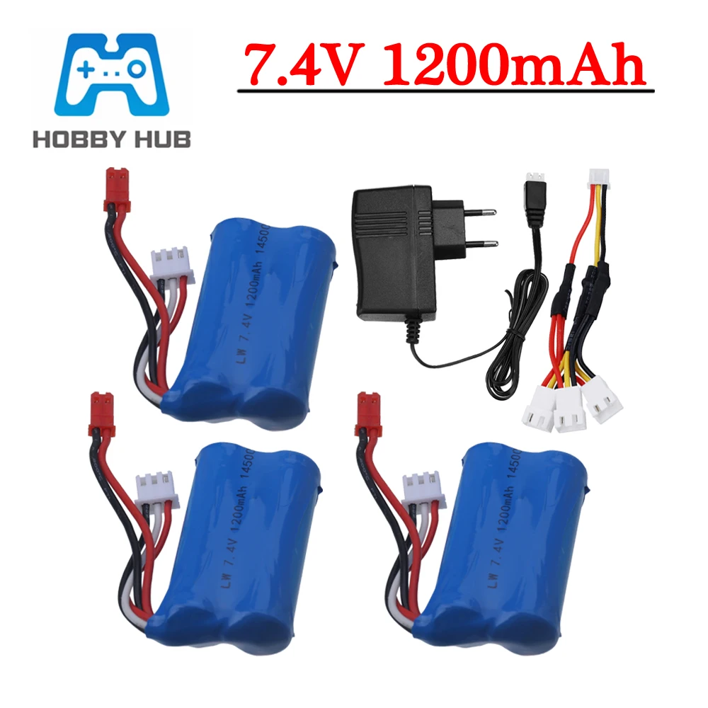 

(in stock) 7.4V 1200mAh 14500 battery + 7.4V Charger for RC Electric Toys model helicopter off-road racing boat toys Accessories