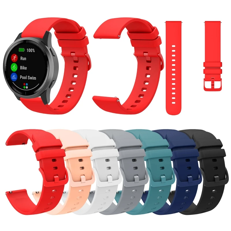 

Silica Strap Compatible with AmazfitBip 3 Waterproof Bracelet Durable Smartwatch Fashion Band Belt Loops Sport Wristband