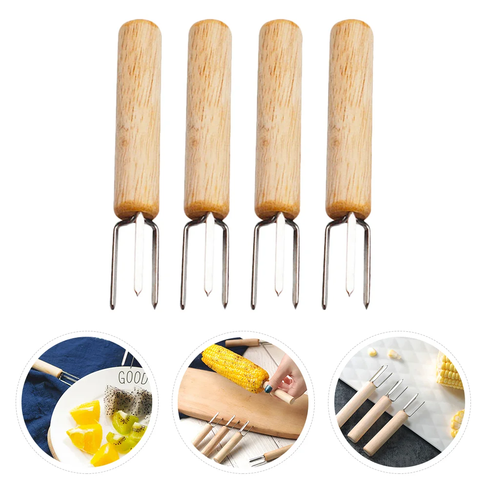 

4pcs Corn Fork Sturdy Premium Prime Holder Fork Tool for Camping Barbecue