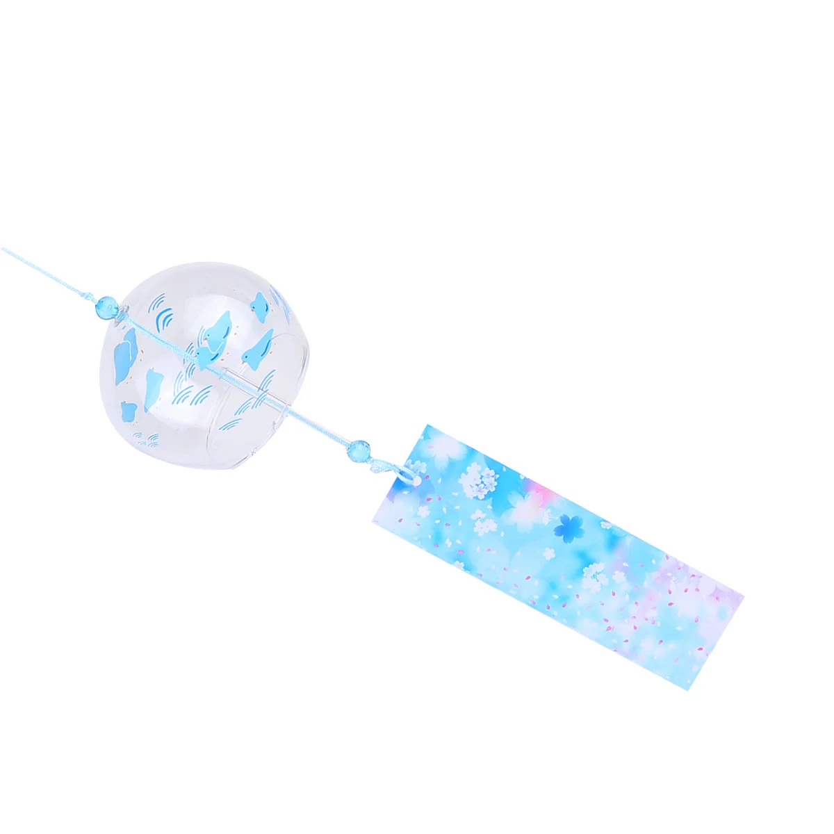 

1pc Japanese-style Simple Wind Chime Creative Glass Wind Bell Indoor Decor Pendant Gift for Friends Lovers Parents (Bird)