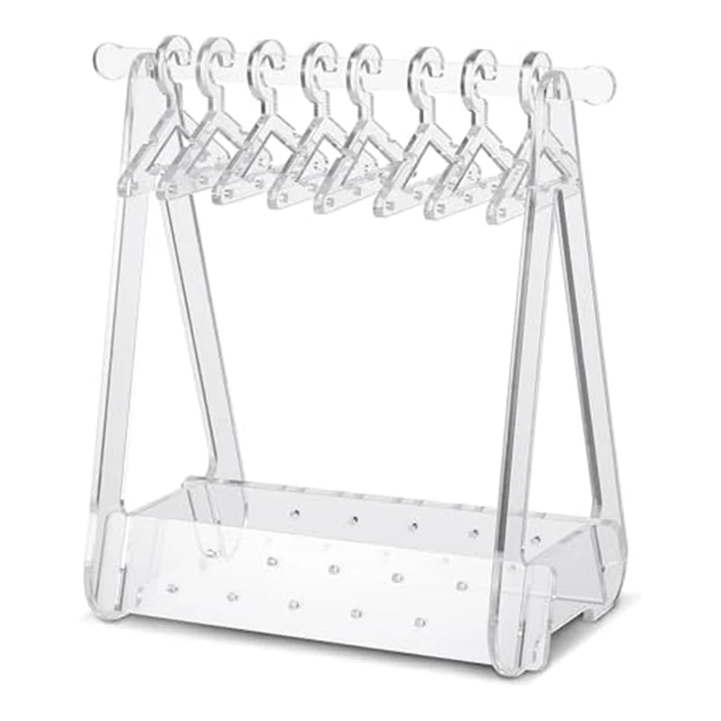 Прозрачная вешалка для пальто сережек акриловая органайзер демонстрации
