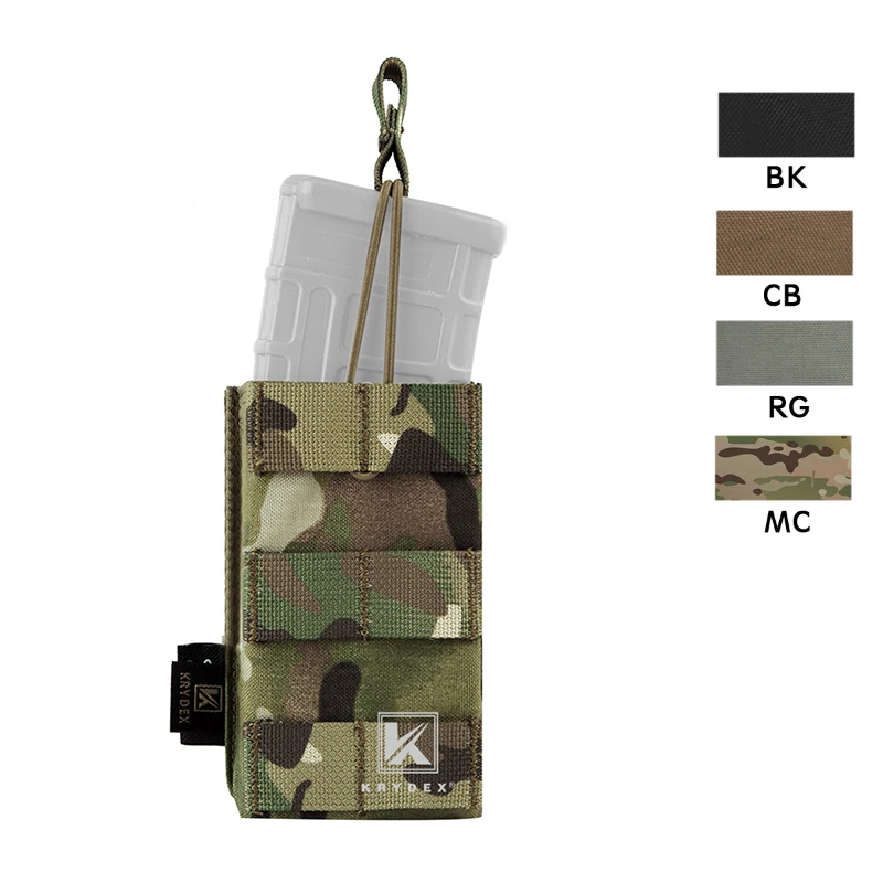 

KRYDEX Modular Open Top Magazine Pouch Tactical 5.56 .223 Single MOLLE PALS Magazine Pouch Carrier For Military Shooting Airsoft