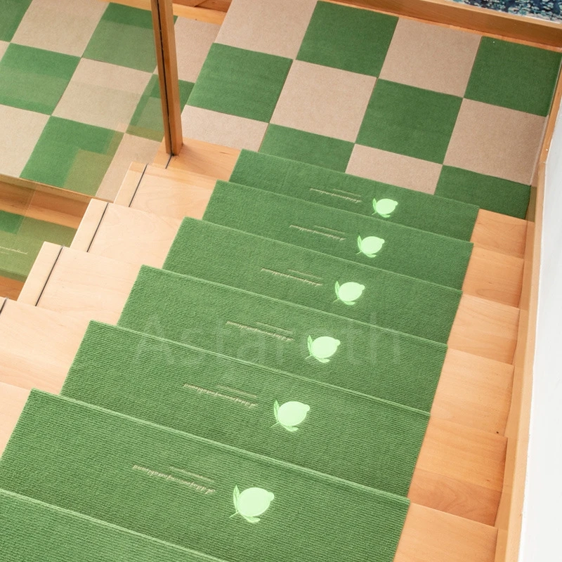 

Luminous Soft Variety Pattern Self-adhesive Non-slip Home Stair Stepping Mat Water Absorption Stair Mats Carpet Protector Rug
