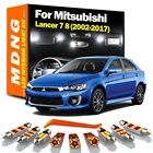 8 шт. внутренний СИД для Защитные чехлы для сидений, сшитые специально для Mitsubishi Lancer 7 8 2002-2017 Canbus автомобиль лампы в маскирующем колпаке для внутренних помещений карты чтения ствол светильник авто комплект