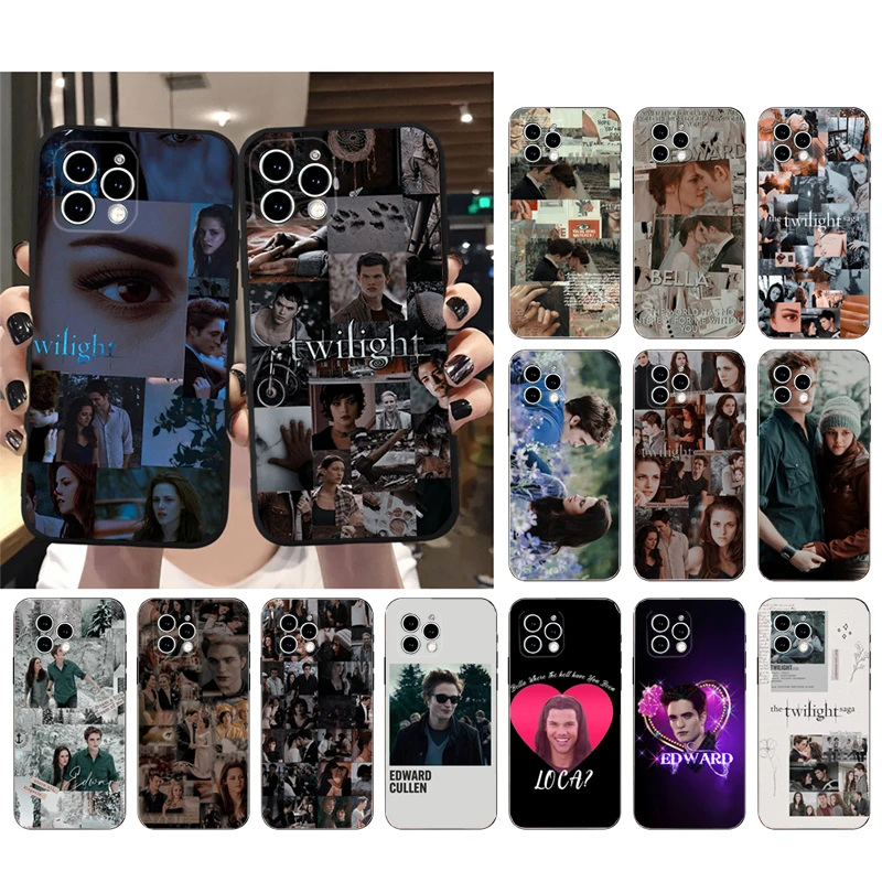 

Phone Case For iphone 14 Pro Max 13 12 11 Pro Max XS XR X 12mini 7 8 Plus SE Twilight Edward and bella Case Funda