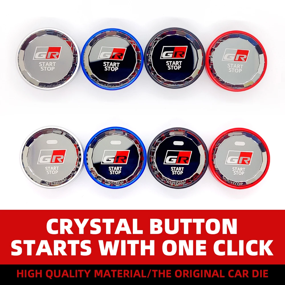 

Crystal START Stop Engine Button Replace Cover Key Decor Trim Cap Switch Kit For Toyota GR Camry Hanranda Feng Randa Veranda
