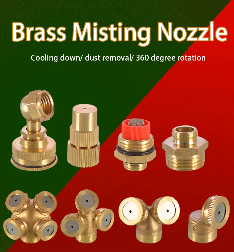 

Латунная разбрызгивающая насадка 1/2 дюйма, коннектор, медная Регулируемая насадка для распылителя, садовый спринклер для теплицы, газона, в...