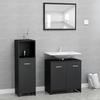3 piece bathroom furniture set chipboard bathroom cabinet bathroom furntain black e