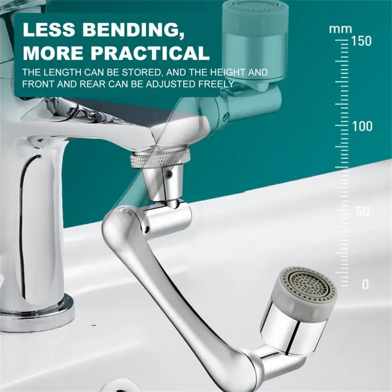 

Robotic Arm Faucet Aerator Splash-proof Washbasin Sink Faucet Extender 1080-degree Universal Rotation Home Kitchen Accessories