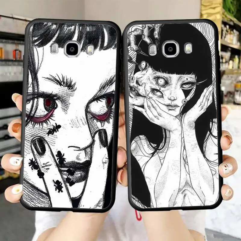 

Japanese Horror Manga Style Phone Case for Samsung J 2 3 4 5 6 7 8 prime plus 2018 2017 2016 core