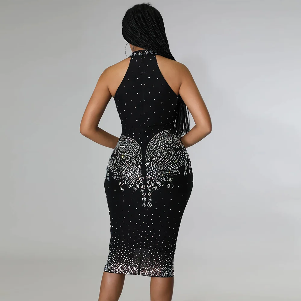 Felyn 2022 лучшее качество от известного бренда однотонное платье со стразами с