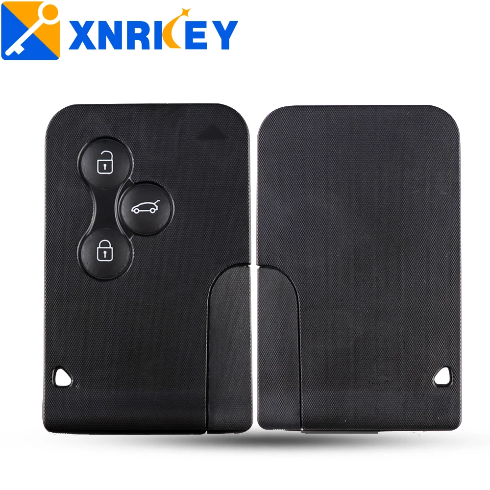 

XNRKEY 3-кнопочный смарт-карта, удаленный автомобильный ключ для Renault Megane 2 3 Koleos Scenic с кнопкой, сменный чехол для ключа, брелок