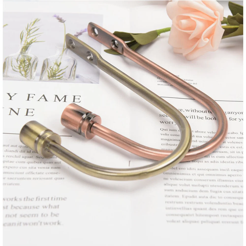

2pcs Aluminum Alloy Curtain Hook Curtain Holdbacks Ultra Fine U-Shape Hook Tassel Curtain Tieback Hook Drapery Tieback Curtain