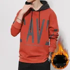 Мужская толстовка с капюшоном, Черная Толстовка большого размера с капюшоном и надписью