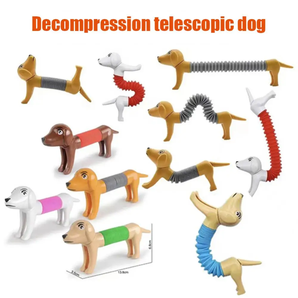 

Shapeshifting Dog Retractable Tube Plastic Decompression Toy Stretchable Spring Dog Model Toy Stress Relief Toys Children Gift