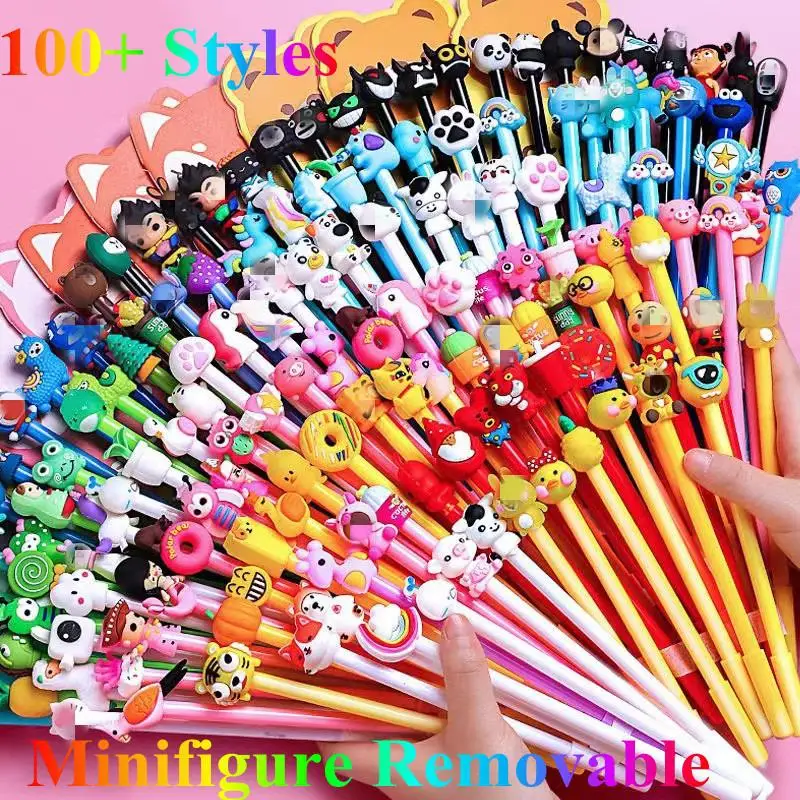 

1020//50/100pcs Cartoon Kawaii Ink gel Water based Pen 0.5 mm Pen Office Student Stationery Creative Signing Pen School Supplies