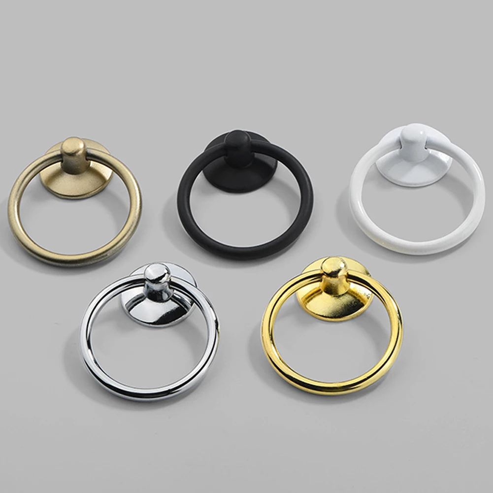 

6 Pcs Antique Pull Swing Ring Drop Kitchen Cabinet Drawer Wardrobe Handle Jewelry Boxes Cupboard Knob Handle Furniture Hardware