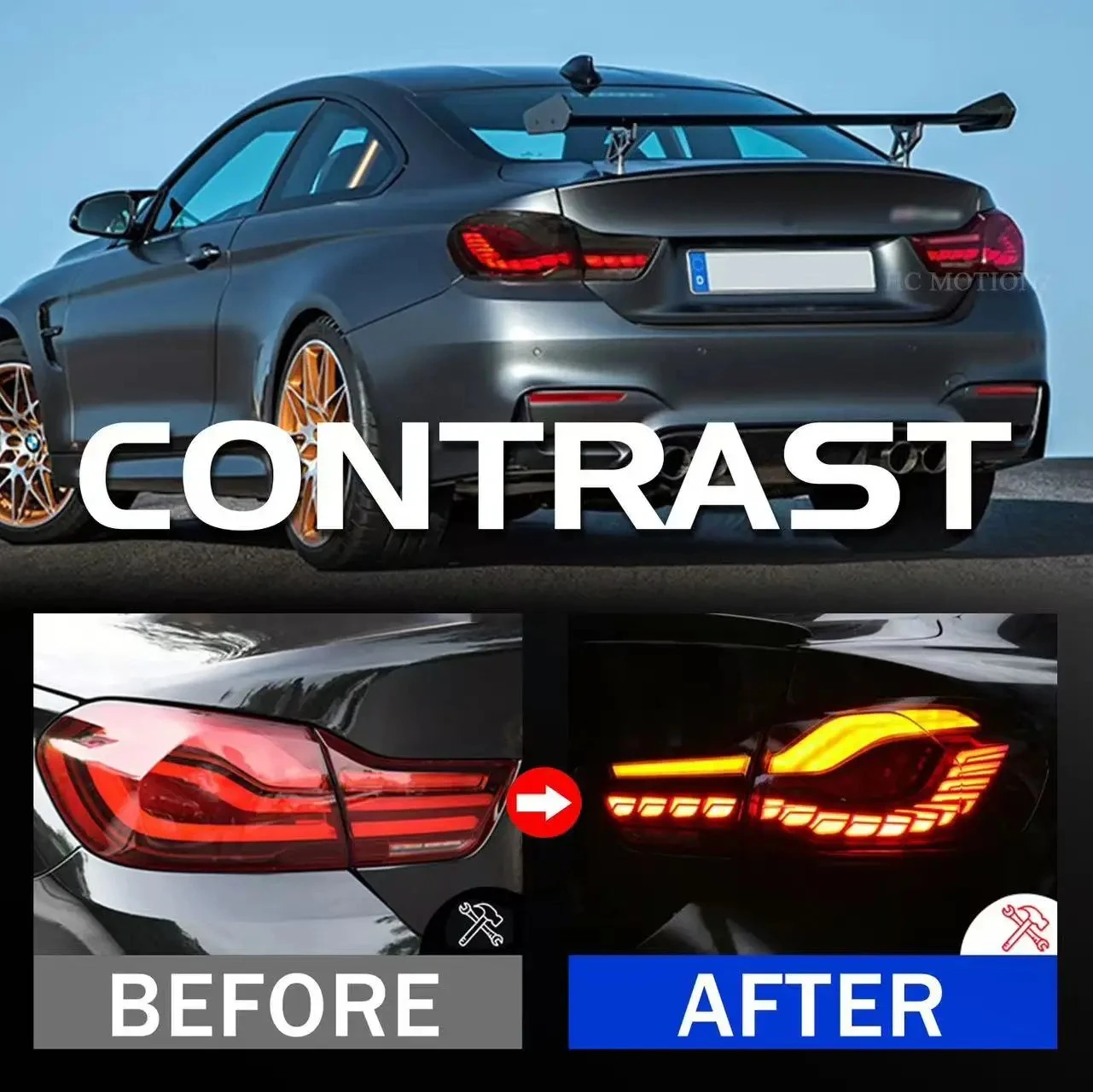 Фото Пара задних фонарей OLED для BMW M4 F32 F33 F36 F82 F83 GTS 2013-20 420i 430 435 428 440 LCI Задний фонарь Задний фонарь Emark №5