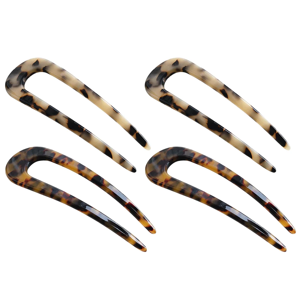 

Hairpins Women Pin French Accessories Bun Hairpins Chignons Style Sticks Clips U Buns Tool Shell Tortoise Forks Shaped Tail