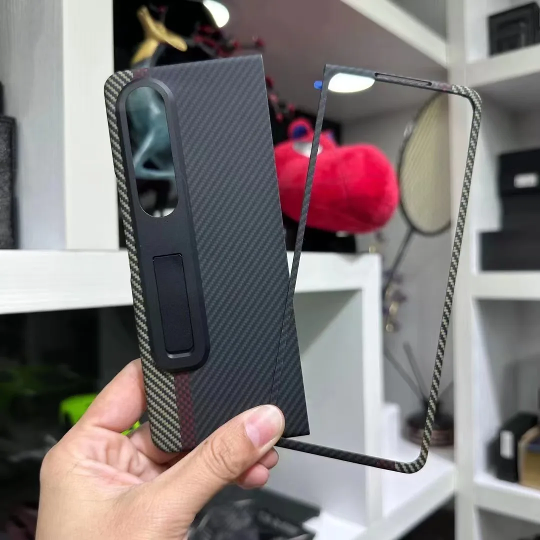 

Pure Carbon Fiber Case for Samsung Galaxy Z Fold 4 Case Anti-fall Thin Aramid Fiber Phone Cover Z Fold 4 5G