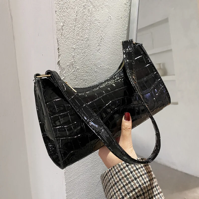 

Fashion Crocodile Pattern Exquisite Shopping Bag Retro Casual Women Totes Shoulder Bags Female Leather Handbag For Women 2022