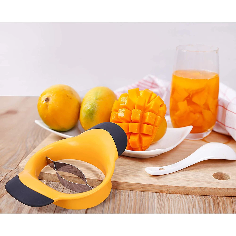 

Stainless Steel Mango Slicer Mango Corer, 7.8X5.2in Ultra-Sharp Mango Cutter, Peeler, Splitter, Pitter, and Divider