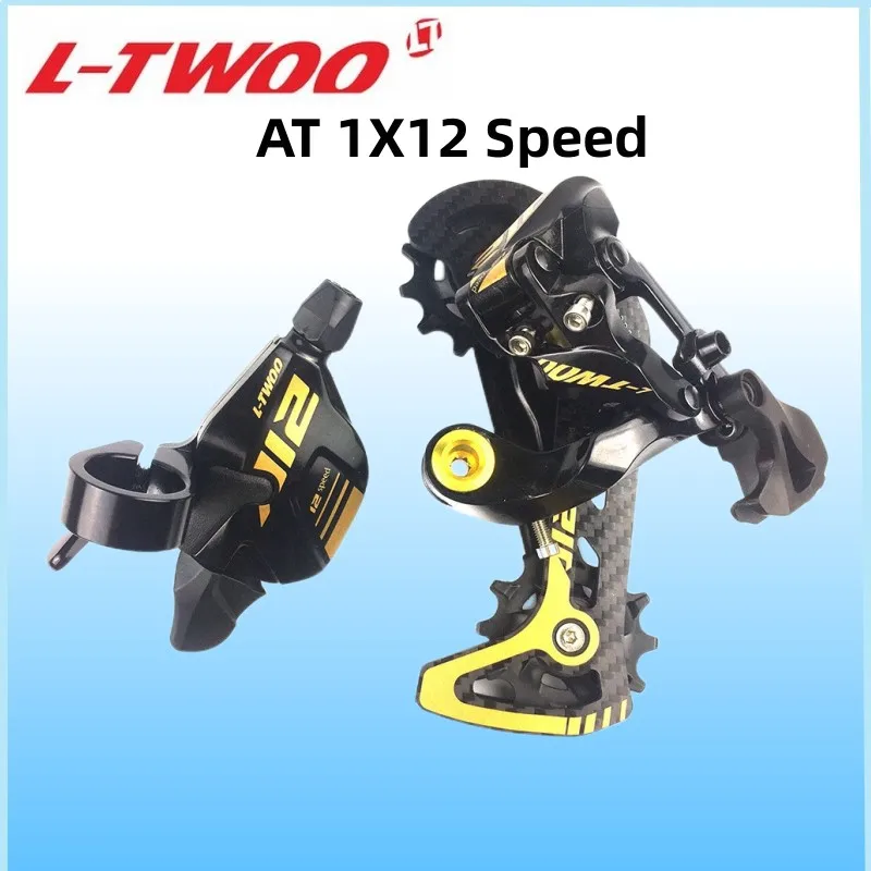 

LTWOO AT12S Mountain Bike 12 Speed Transmission Kit Black Gold Finger Rearward Shift Compatible with 52T Flywheel