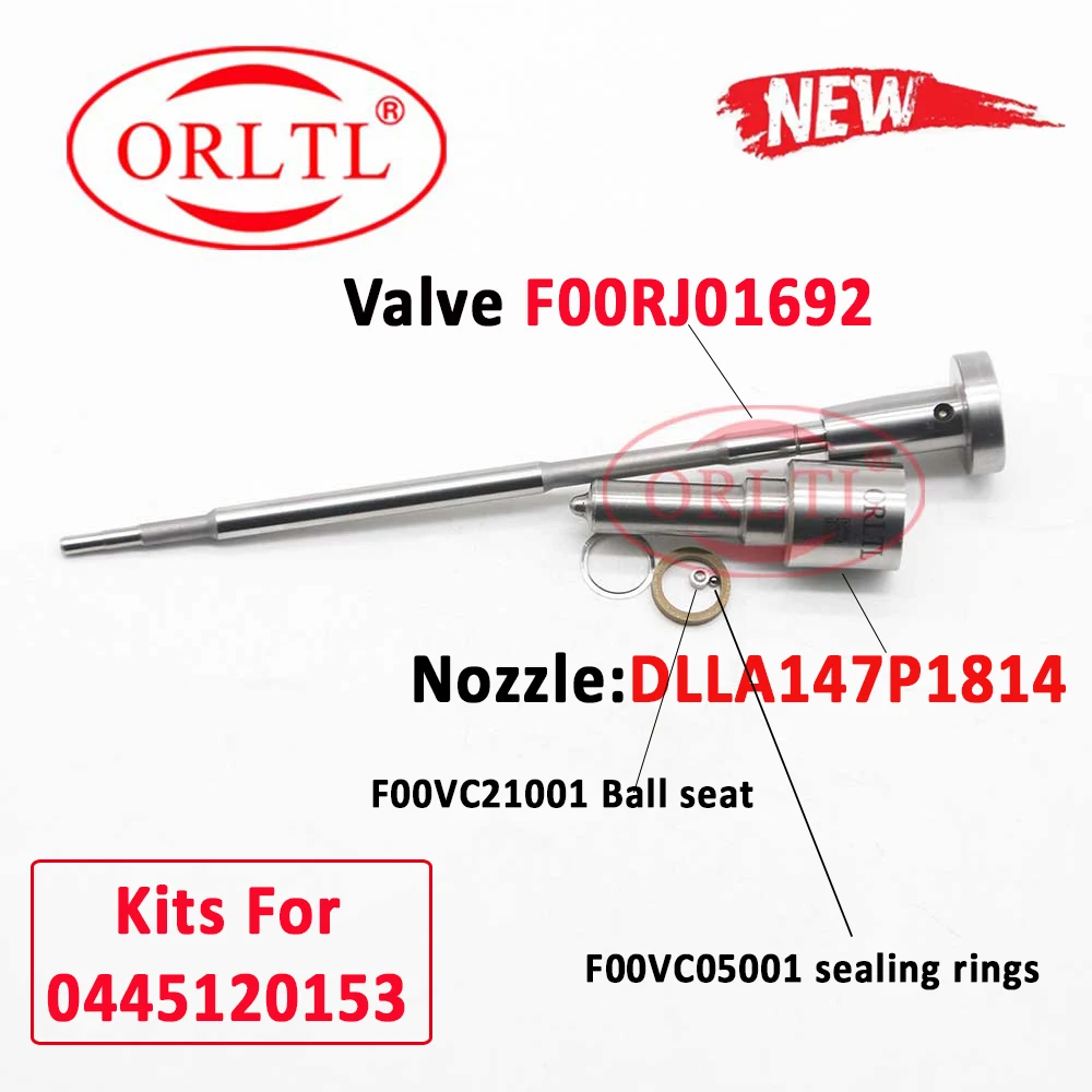 ORLTL 0445120153 Форсунка дизельного топлива DLLA147P1814 DLLA 147 P 1814 Клапан F00RJ01692 Ремкомплект