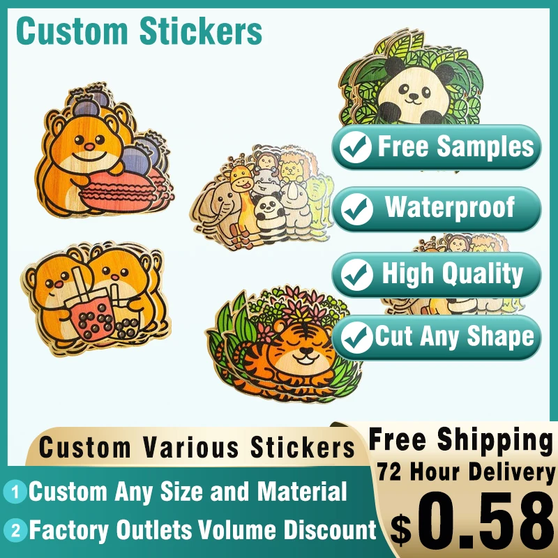 

Виниловые наклейки на заказ из ПВХ с логотипом, персонализированные голографические наклейки, высеченные прозрачные наклейки на заказ, вод...