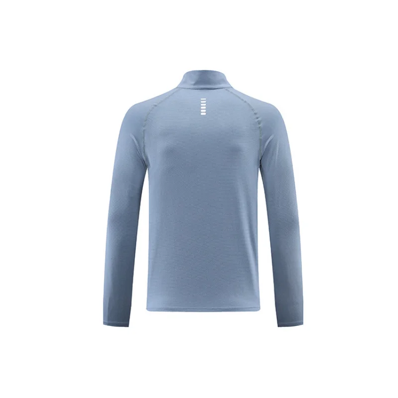 Compression Shirt Man Long Sleeve with Zipper Training Wear Men's Stand Collar Gym T Shirt Basketball Football Man Sportswear