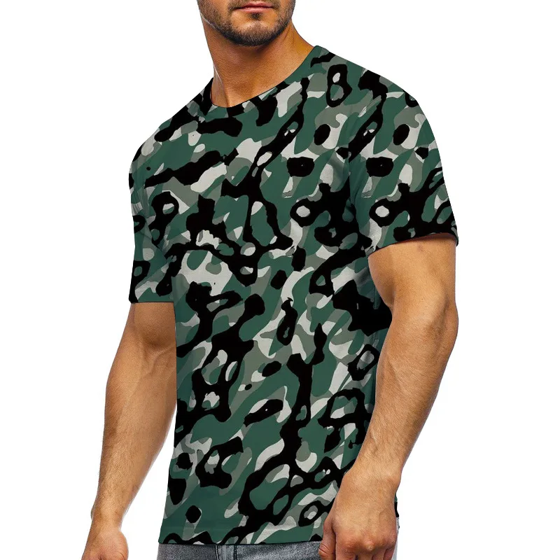 

2022 Summer Casual Men's Short Sleeved Round Neck 3d Printing Round Neck T Shirt Fashion Trend Design Men's Personalized T Shirt
