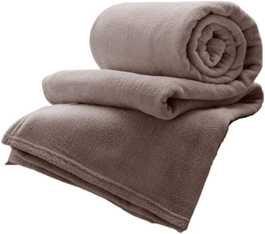

Blanket Manta Microfibra Casal Lisa Cores - Taupe Soft Blanket Thick Warm Winter Bed Covers Double Blankets Office Nap Shawl So