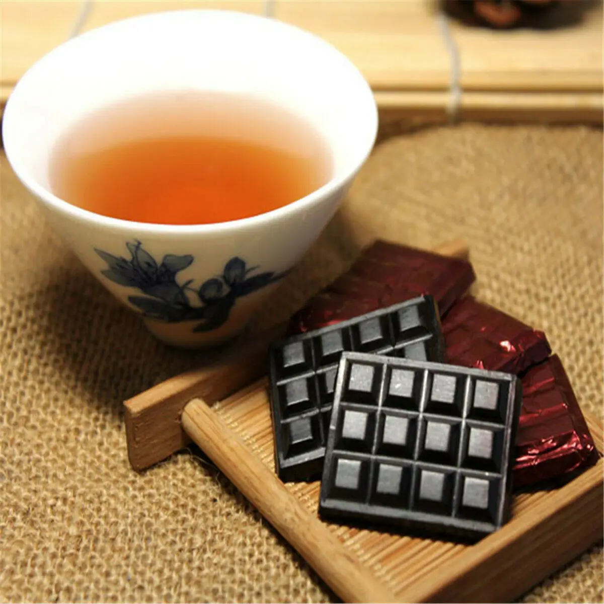 

5Pcs Puerh Tea Black Tea Chinese Yunnan Cream Cha Gao Shu Puer Ripe Resin Pu-Erh