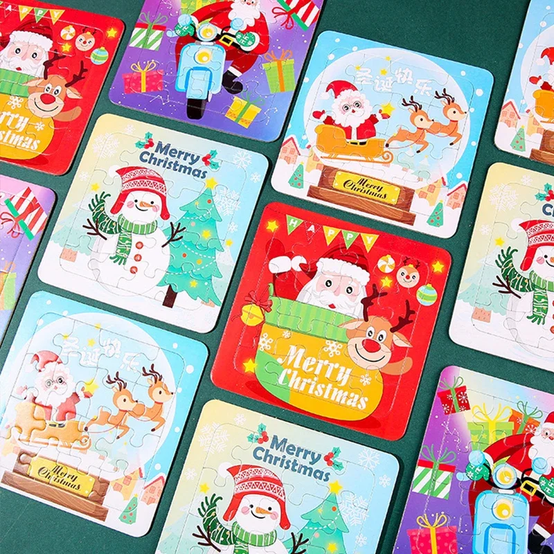 2/10 шт. мини-Рождественские бумажные пазлы развивающие игрушки детские сувениры